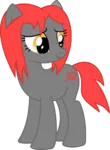 anthro hammer_and_sickle meta:transparent_background my_little_pony pony red_hair yellow_eyes // 749x1024 // 113KB