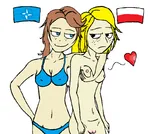 anime countrylove grope heart lewd lingerie nato poland yuri // 812x727 // 46KB