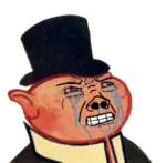 bourgeoisie capitalism crying hat meta:transparent_background porky sad tears top_hat wojak // 576x566 // 323KB