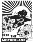 africa black_panther_party bourgeoisie capitalism colonialism hammer_and_sickle hat helmet imperialism monopoly_man motherland poster rising_sun soldier uniform warlord // 700x915 // 115KB