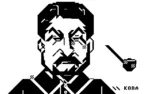 artist:otium ascii joseph_stalin koba meta:monochrome pipe soviet_union // 640x400 // 2.2KB