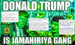 africa arab deep_fried donald_trump impact_font jamahiriya_gang libya meta:highres muammar_al_gaddafi north_africa united_states x_gang // 2471x1483 // 3.2MB