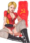 hammer_and_sickle ksana_svedlovigoba lewd paint_the_line panties penny_arcade ping_pong red_star russia russian_sfsr soviet_union star upskirt webcomic // 698x1000 // 615KB