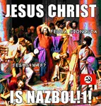 christianity deep_fried impact_font jesus_christ national_bolshevism nazbol_gang religion x_gang // 988x1036 // 44KB