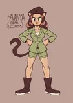 beret brown_hair catgirl character:cuban_catgirl havanya meta:highres star uniform // 2334x3301 // 1.1MB