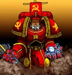 hammer_and_sickle red_star space_marine star ushanka warhammer warhammer_40k // 900x942 // 132KB