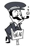 artist:ppdppl caricature gulag joseph_stalin pipe prison smoking soviet_union // 510x750 // 98KB