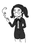 anarchism anime cigarette egoism glasses max_stirner smoking stirner_chan // 852x1080 // 181KB