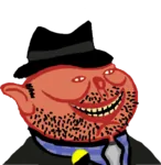 anarcho_capitalism bourgeoisie capitalism fedora hat libertarianism meta:transparent_background neckbeard porky // 500x514 // 74KB