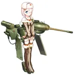 anime armored_fighting_vehicle cannon mecha_musume red_star star t-34 tank ushanka weapon // 1216x1236 // 263KB