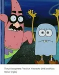 anarchism cartoon egoism friedrich_nietzsche ghost glasses history_caption max_stirner patrick_star philosophy spongebob spooks // 500x630 // 34KB