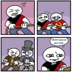 anarchism anarcho_communism bourgeoisie capitalism comic fascism hammer_and_sickle hat marxism_leninism meta:edit meta:lowres monocle porky redpanels rope stonetoss struggle tankie top_hat tug_of_war // 498x500 // 92KB