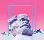 karl_marx laborwave marxism mountain statue vaporwave // 1200x1091 // 279KB