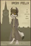 anthro cat cheka cigarette feline felix_dzerzhinsky furry moscow peaked_cap poster red_star smoking soviet_union star // 869x1280 // 196KB