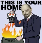 2020 bernie_sanders election fire glasses liberalism site:reddit social_democracy soviet_union this_is_your_home trash trash_can united_states vladimir_lenin // 680x697 // 355KB