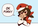 armband artist:hardkoba black_hair bourgeoisie capitalism catgirl character:alunya hammer_and_sickle hat ok_boomer porky reaction_image red_eyes site:leftypol star // 1555x1160 // 95KB