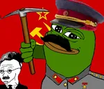 glasses hammer_and_sickle icepick joseph_stalin leon_trotsky pepe smug soviet_union trotskyism wojak // 884x757 // 90KB