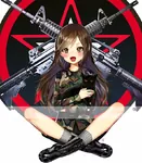 anarchism anarcho_communism anime cat gun m-16 rifle star weapon // 716x820 // 133KB