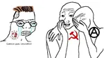 anarchism crying hammer_and_sickle laugh liberalism marxism neoliberalism wojak zoomer // 960x536 // 49KB