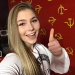 1:1_aspect_ratio cute hammer_and_sickle maryana_naumova meta:photo reaction_image russia russian_federation thumbs_up // 960x960 // 179KB