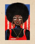 afro angela_davis artist:sveta_shubina black_panther_party united_states // 1080x1350 // 362KB