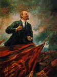 art artist:alexander_gerasimov bolshevik flag meta:painting red_flag russia russian_sfsr soviet_union vladimir_lenin // 1182x1600 // 332KB