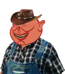 farmer hat meta:transparent_background porky smile // 656x750 // 575KB