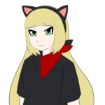 blonde_hair cat_ears character:grace green_eyes headband // 1800x1800 // 286KB