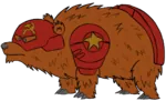 armor bear bearing feral furry hammer_and_sickle meta:highres meta:transparent_background // 1200x725 // 191KB