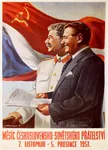 czech_text czechoslovakia flag hammer_and_sickle joseph_stalin klement_gottwald poster red_flag soviet_union // 767x1061 // 523KB