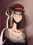 catgirl character:leninism_catgirl character:political_ideology_catgirls ginger_hair glasses hat meta:highres vlada_golovina // 2316x3211 // 8.0MB