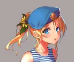 anime beret blonde_hair blue_eyes hammer_and_sickle red_star soviet_union telnyashka // 769x651 // 128KB