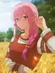 anime ethnic_clothing female pink_hair soviet_union // 2650x3532 // 2.9MB