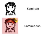 anime hammer_and_sickle komi_shouko moustache mustache peaked_cap // 1111x906 // 345KB