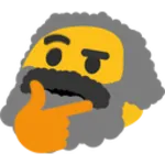 emoji karl_marx marxism meta:transparent_background reaction_image thinking // 128x128 // 13KB