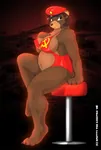 anthro bear furry hammer_and_sickle lewd pregnant red_star soviet_union star swim_suit // 860x1280 // 197KB