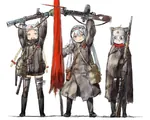 anime catgirl gun ppsh-41 red_army red_star rifle rpg rpg-7 soldier soviet_union star submachine_gun ushanka weapon // 960x768 // 95KB