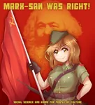 anime flag hammer_and_sickle karl_marx marxism poster red_flag red_star soviet_union star // 1164x1280 // 229KB