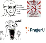 hammer_and_sickle hypocrisy poster prageru propaganda skeptic soy soyjak wojak // 562x532 // 159KB