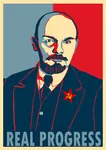 hammer_and_sickle hope poster progress propaganda red_star soviet_union star vladimir_lenin // 852x1206 // 105KB