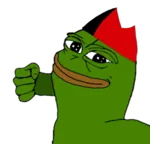 anarchism anarcho_communism hat meta:lowres meta:transparent_background pepe punch smug // 500x481 // 62KB