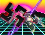 donkey_kong electricity gorilla hat kalashnikov laborwave punch red_star star swastika video_game // 960x753 // 123KB