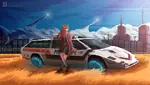 anime car cyberpunk female future pixel_art red_hair retrofuturism russian_text soviet_union // 1920x1082 // 376KB