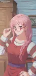 anime ethnic_clothing female pink_hair soviet_union // 3004x6348 // 2.3MB