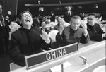 china huang_hua laugh meta:highres meta:monochrome meta:photo qiao_guanhua reaction_image united_nations // 3072x2089 // 2.7MB