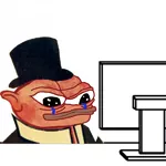 1:1_aspect_ratio apurky apustaja bourgeoisie capitalism computer crying hat pepe porky tears // 600x600 // 175KB