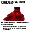 ape beret comrade gorilla harambe primate red_star simian site:leftypol star thread war you_have_been_visited // 600x700 // 55KB