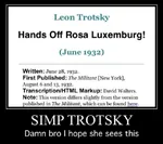 demotivator leon_trotsky rosa_luxemburg simp trotskyism // 646x573 // 58KB