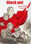 check_em dubs gun meta:lowres poster propaganda red_army soldier soviet_union weapon // 280x393 // 240KB