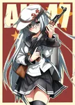 anime artist:gen_(black_factory) gun hammer_and_sickle hat kalashnikov red_star rifle star weapon // 690x960 // 106KB